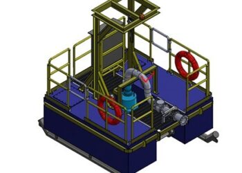 Wii Hero Pontoon Design Discharge Pipe Assembly Render