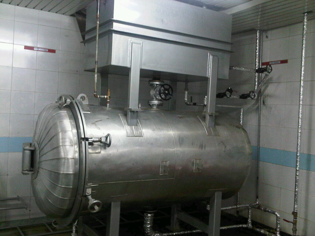 Retort horizontal terpasang lengkap di lokasi klien